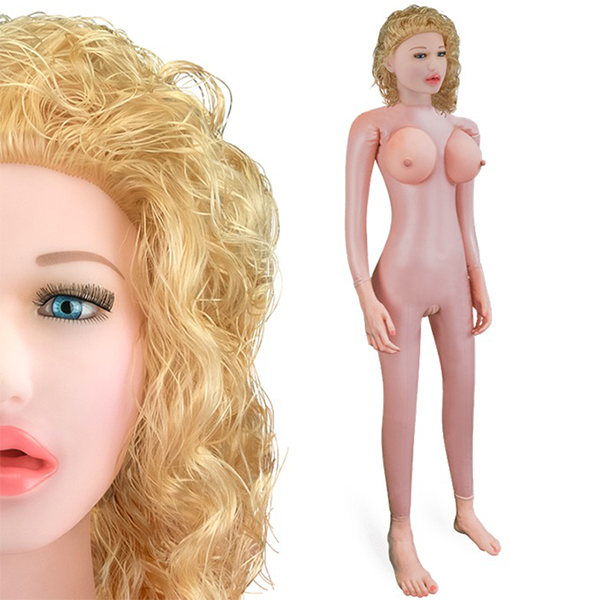 realistic inflatable curly blond sex doll