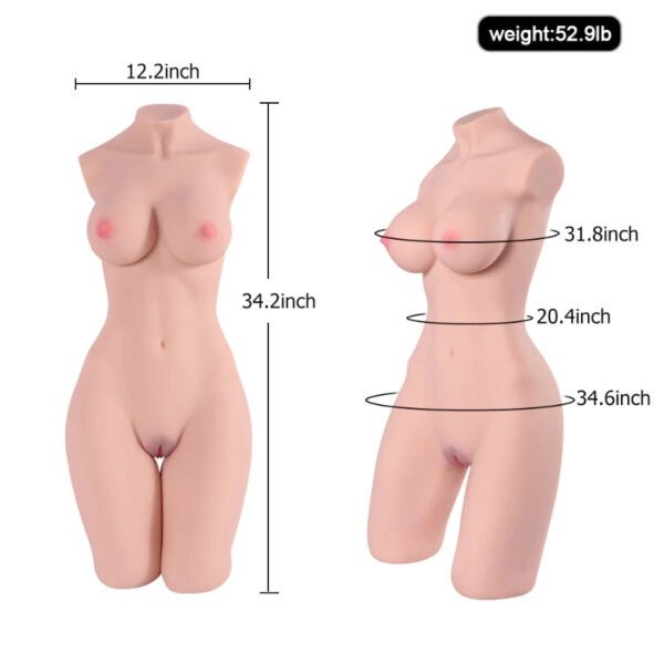 T576(52.9lb) Life-size sex doll torso with perky tits and slender waist - Image 13