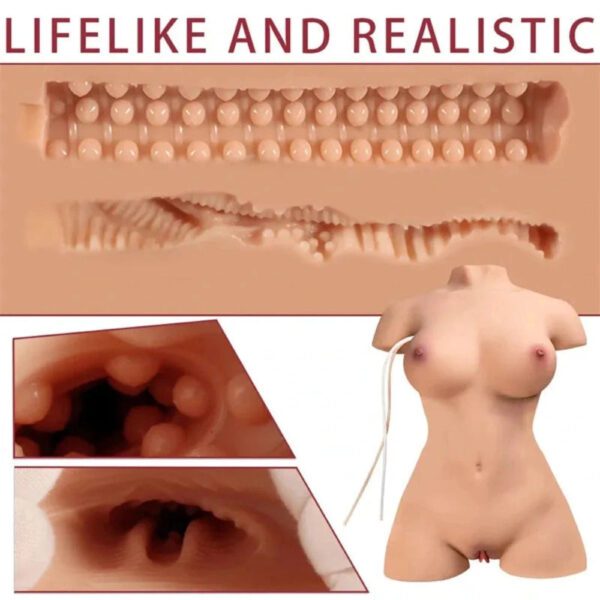 T595-(16.97lb) Sucking And Vibration Pussy Sex Doll Torso With Fully Automatic Cleaning - Image 8