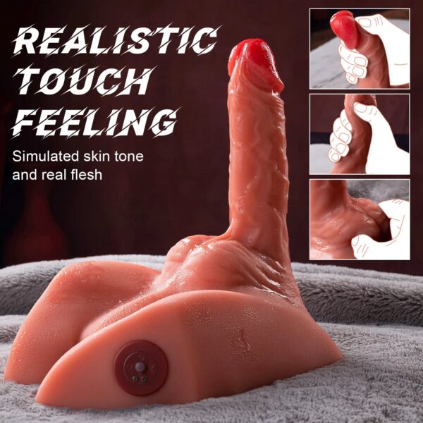 T906(5.66lb)  7.87″ Dildo Electric Male Rechargeable Sex Doll  Ass Torso Adult Toys For Female - Image 4