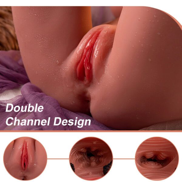 T407-25.35lb/63cm-Black Big Boobs Round Ass Realistic Curves Sex Doll Torso - Image 8