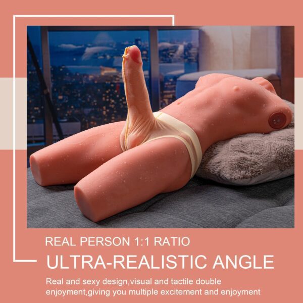 T903(17.63lb)  6.69″ Dildo Electric Male Femboy Rechargeable Sex Doll Torso Adult Toys For Female - Image 3
