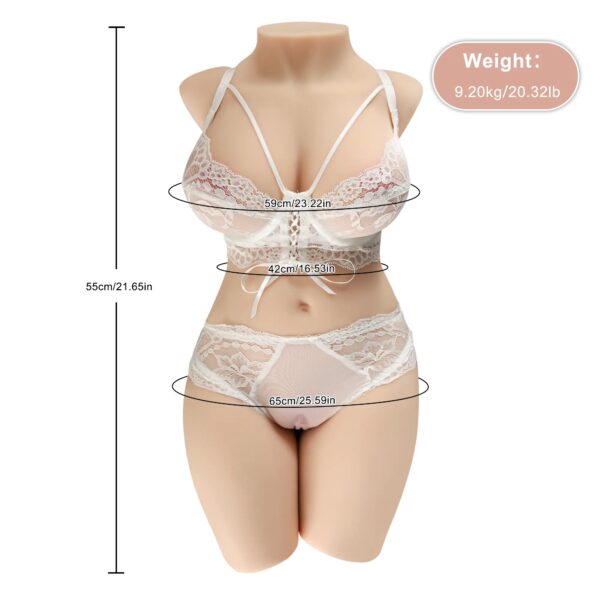 T519(20.32lb) Curvy Lightweight 55cm Sex Doll Torso&Plump Breasts&Large round nipples - Image 14
