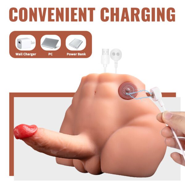 T904(9.56lb)  6.88″ Dildo Electric Male Rechargeable Sex Doll  Ass Torso Adult Toys For Female - Image 3