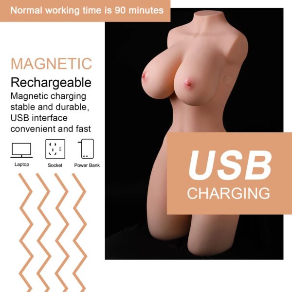 T706 (55.11lb) LifeSize Vibrating & Sucking real robot Sex Doll Torso ｜Luxury Sexiest Stripper Plump Hot Sex Toy for Man - Image 4