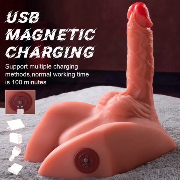T906(5.66lb)  7.87″ Dildo Electric Male Rechargeable Sex Doll  Ass Torso Adult Toys For Female - Image 6