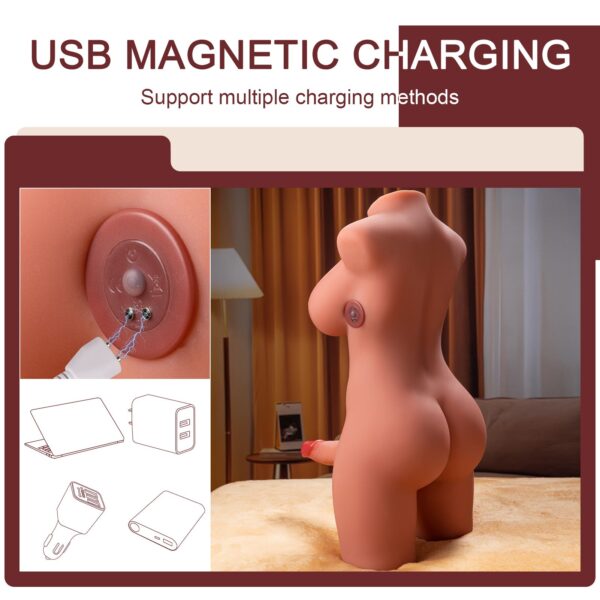T901(21.51lb)  C Cup 7.08inch Dildo Electric Femboy Shemale  trans torso male sex doll huge dildo - Image 7