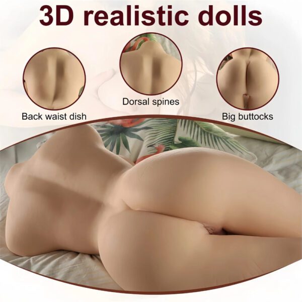 T504 (40.78lb/75cm) Realistic Half Torso Sex Doll With Perky Breasts.Big ass & Double Channels - Image 11