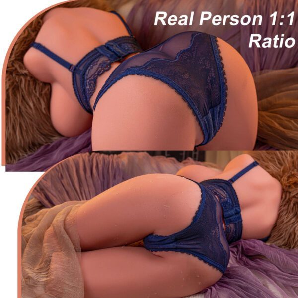 T407-25.35lb/63cm-Black Big Boobs Round Ass Realistic Curves Sex Doll Torso - Image 4
