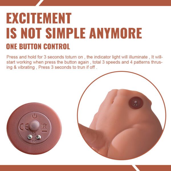T904(9.56lb)  6.88″ Dildo Electric Male Rechargeable Sex Doll  Ass Torso Adult Toys For Female - Image 6