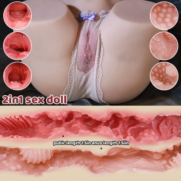 A682-(19lb)Best Realistic Sucking&Vibration Ass Sex Doll Torso For Men - Image 11