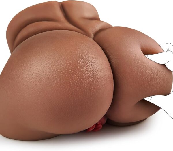 A418-(8lb) Sexy and Real Fat Lady Ass Realistic Black BBW Ebony Chubby Sex Doll Torso