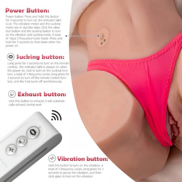 A537-(7.05lb)Big ass torso with 3 functions:Sucking&Vibration&Exhaust - Image 7