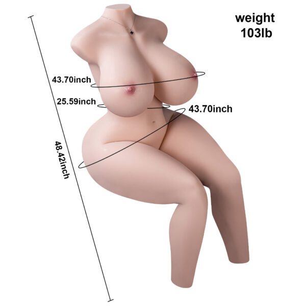 T712 (103lb/48.42inch) Big Breast BBW Human Size Torso Sex Doll ｜The Largest Luxury Sexiest Stripper Plump Hot Sex Toy for Man - Image 11