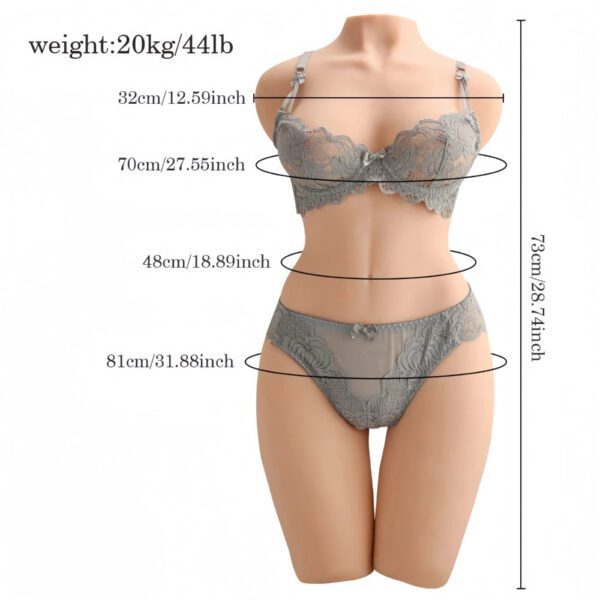 T504 (40.78lb/75cm) Realistic Half Torso Sex Doll With Perky Breasts.Big ass & Double Channels - Image 4