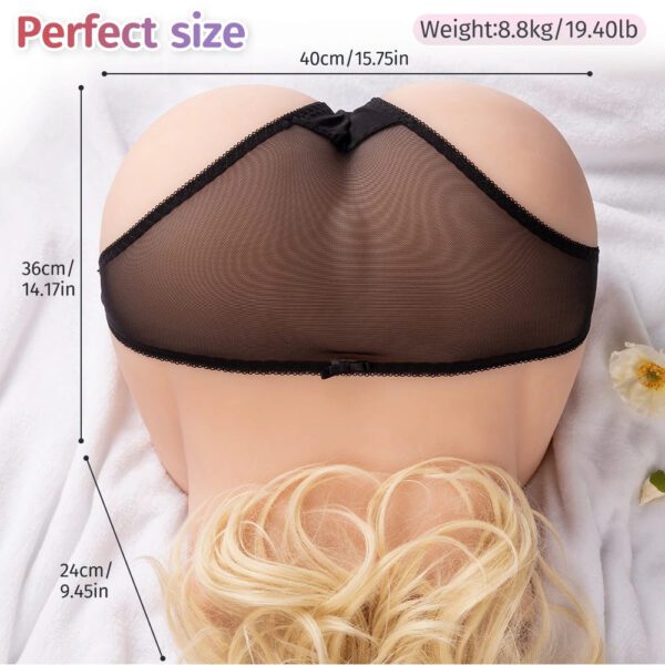 A571 (19.4lb) BBW Doggy Style Sex Doll Torso Fat Ass Flesh Color - Image 2