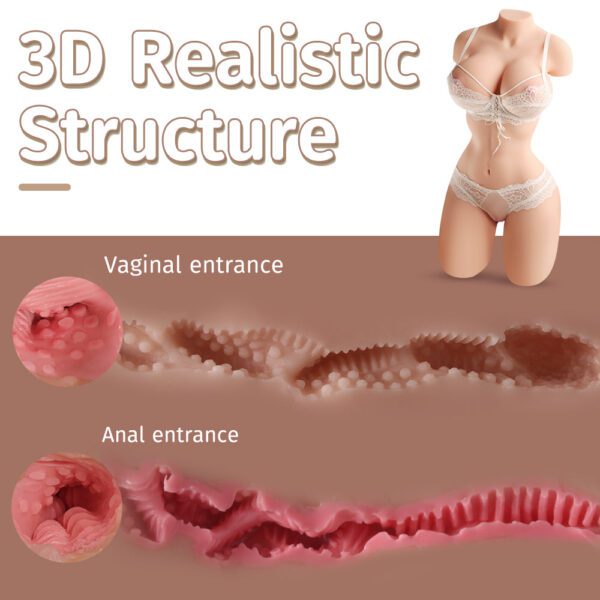 Mia(For EU Customers): 57.32lb Big Boobs Life-size Adult Love Doll Torso - Image 8