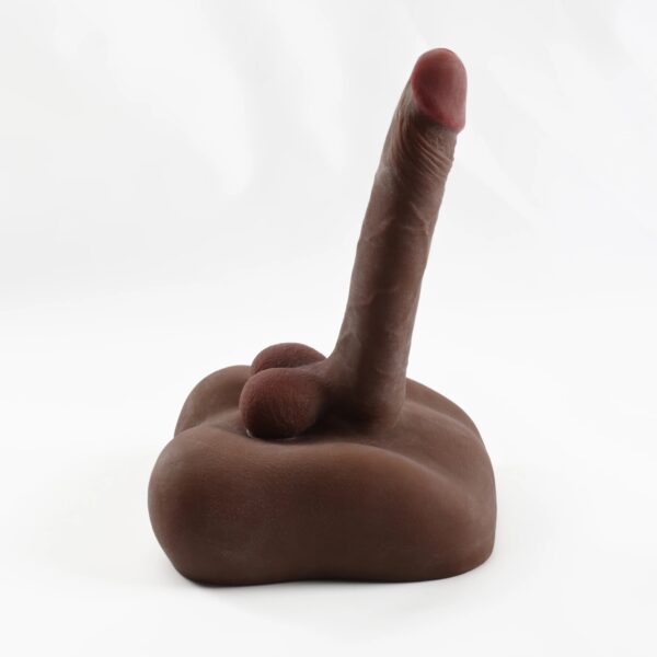 D337(3.3lb丨7.5'') Dark Brown Upgraded King Kong Gunner Male Butt with Dildo - Image 4
