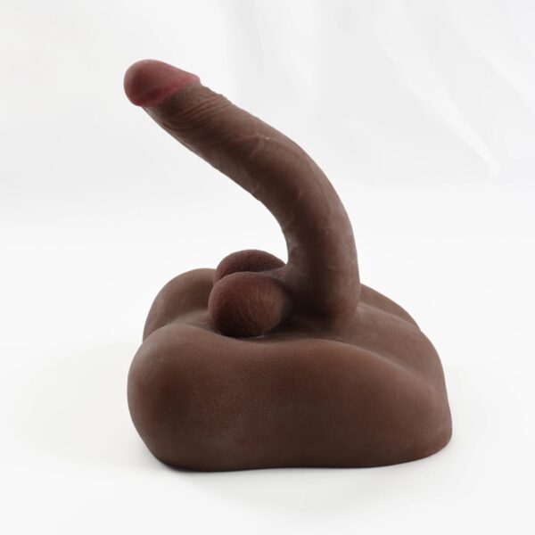D337(3.3lb丨7.5'') Dark Brown Upgraded King Kong Gunner Male Butt with Dildo - Image 5