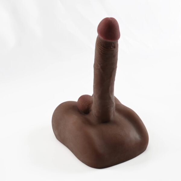 D337(3.3lb丨7.5'') Dark Brown Upgraded King Kong Gunner Male Butt with Dildo - Image 7