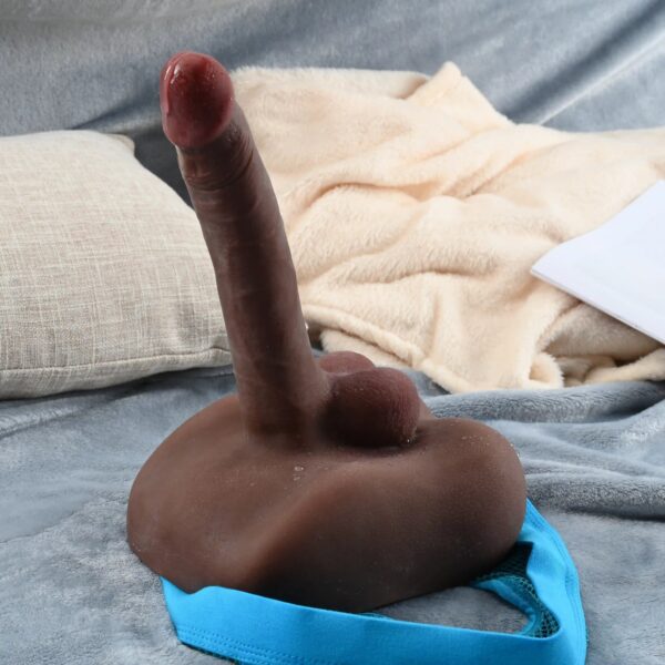 D337(3.3lb丨7.5'') Dark Brown Upgraded King Kong Gunner Male Butt with Dildo - Image 22