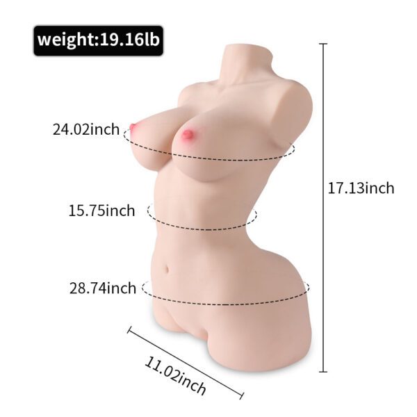 Heidi(For EU Customers): 19.16lb Realistic Torso Sex Toy with Pussy Ass Boobs - Image 9