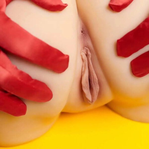 A602-(19lb ) Yellow-Sexy and Real Realistic 3D Ass Sex Doll Torso - Image 2