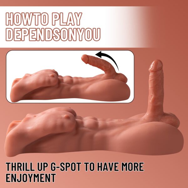 Oscar(For EU Customers): 16.75lb Sexy Male Torso Sex Doll with Dildo - Image 12