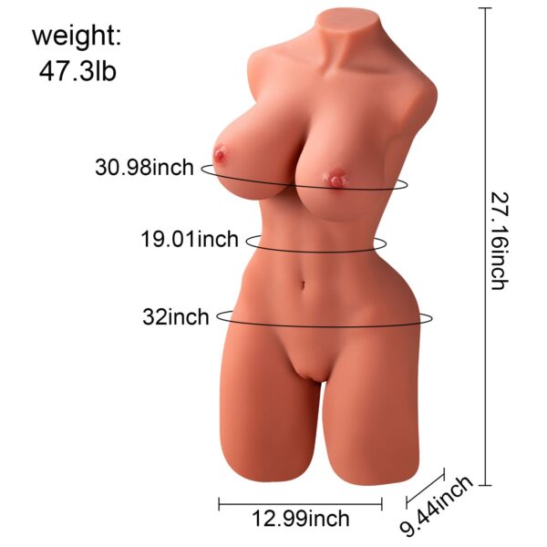 Stephanie(For EU Customers): 42.32lb Full Size Sex Doll Male Masturbator Torso - Image 21