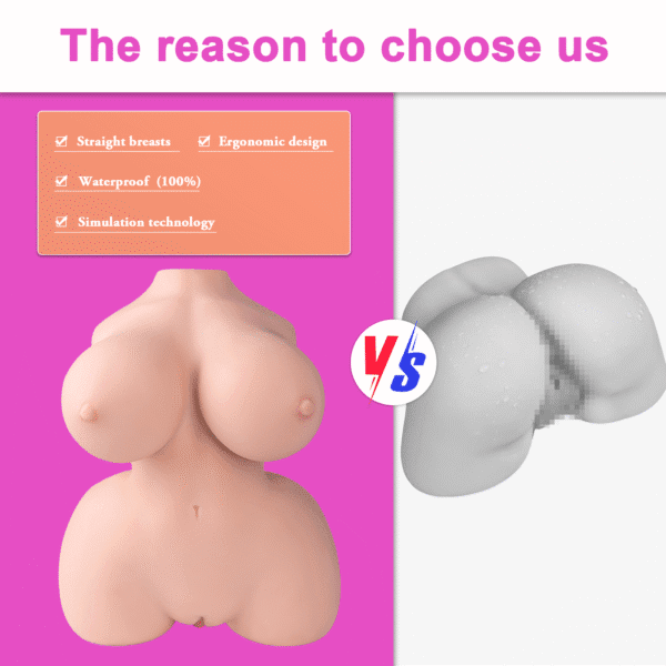 Rosalina(For EU Customers): 10.5lb Curvy Body Mini Torso Sex Doll - Image 5
