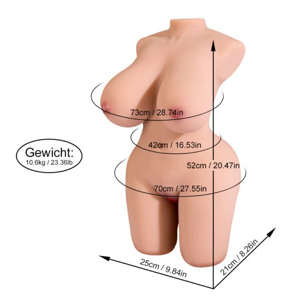Jara(For EU Customers): 23.36lb Adult Sex Toy Torso for Men - Image 7